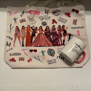 Stylish Graphic Tote Bag and Mug Set